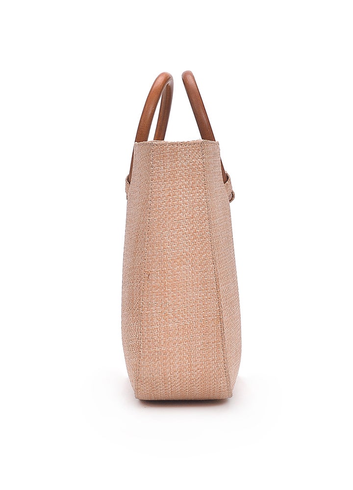 Summer Women Straw Handbag Beige