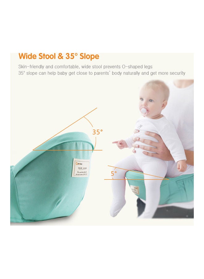 Baby Carrier With Hip Seat Green