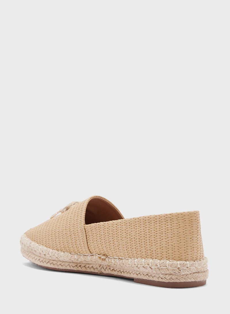 Tassel Detail Quilted Espadrille