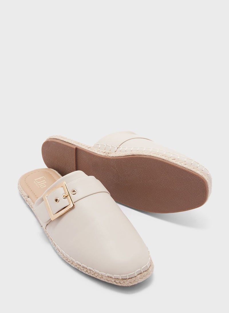 Buckle Detail Slip On Espadrille