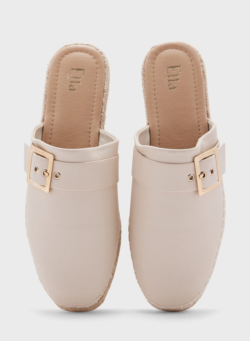 Buckle Detail Slip On Espadrille