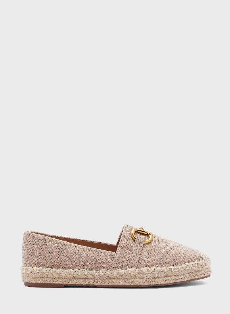 Buckle Detail Canvas Espadrille