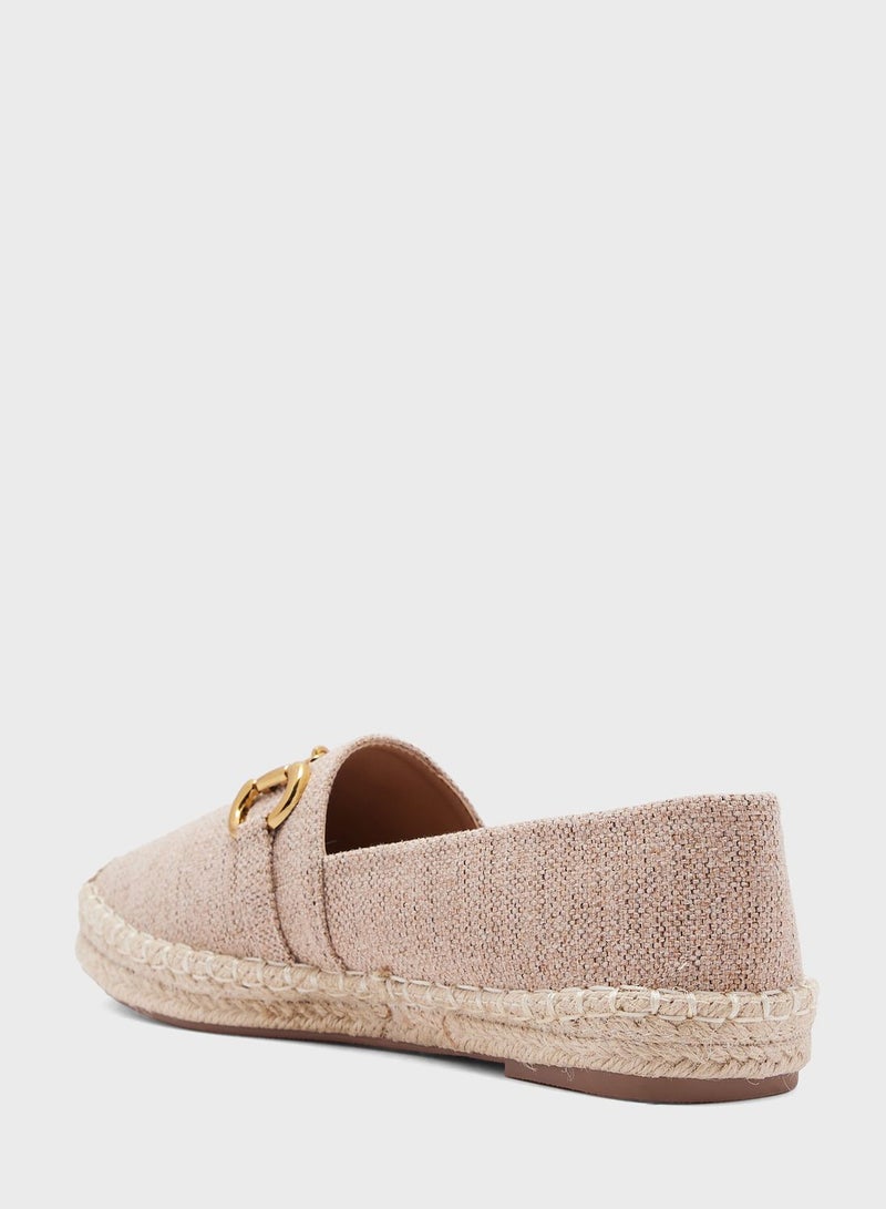 Buckle Detail Canvas Espadrille