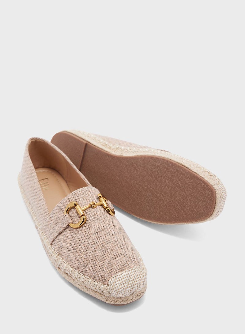 Buckle Detail Canvas Espadrille