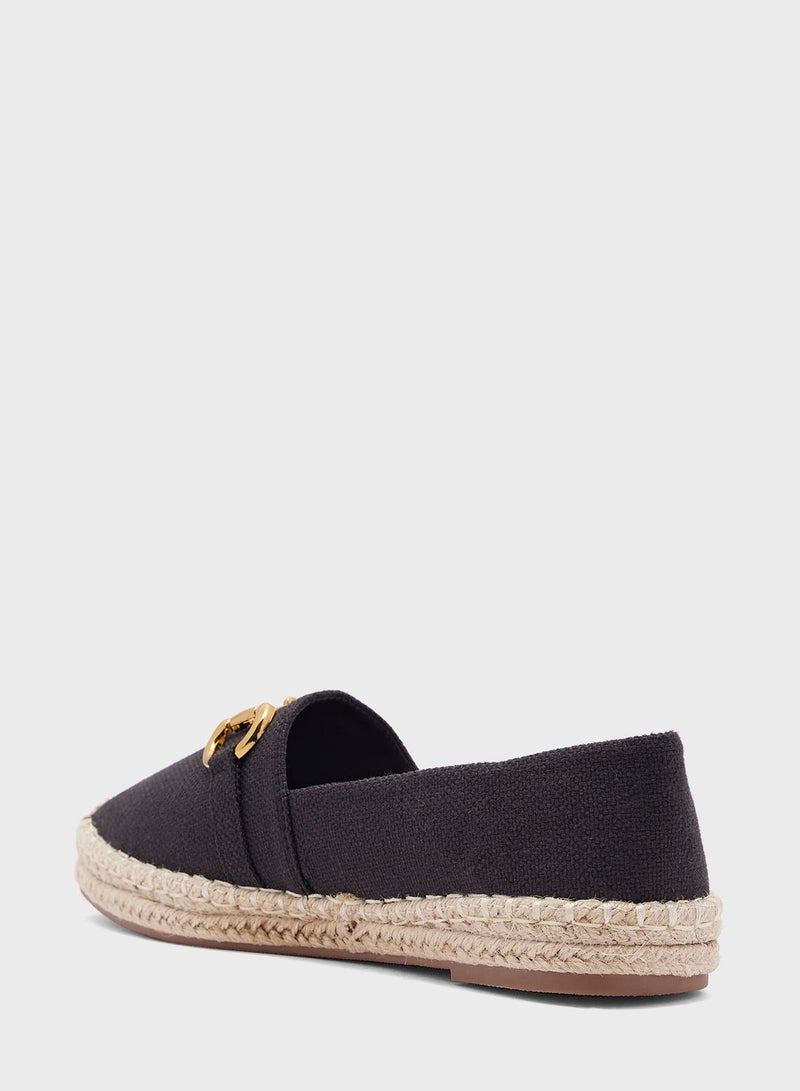 Buckle Detail Canvas Espadrille