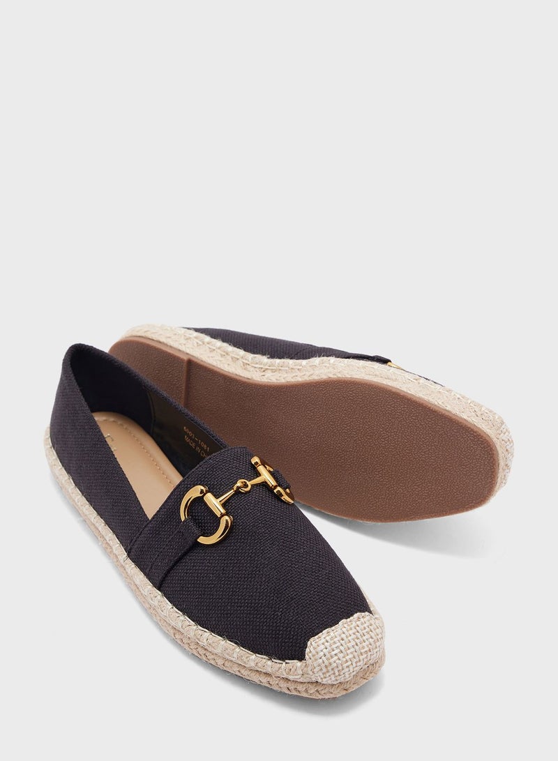 Buckle Detail Canvas Espadrille