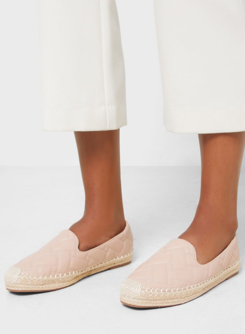 Woven Effect Quilted  Espadrille