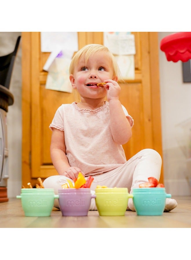 Snap And Go Pods Baby Food Storage Container (4 oz, 8 pcs), Abacus Straw Sippy Cup (Turquoise, 340 ml), Silicone Caterpillar Spoon And Fork Set, Silicone Pop-It Ice Pack (Turquoise)