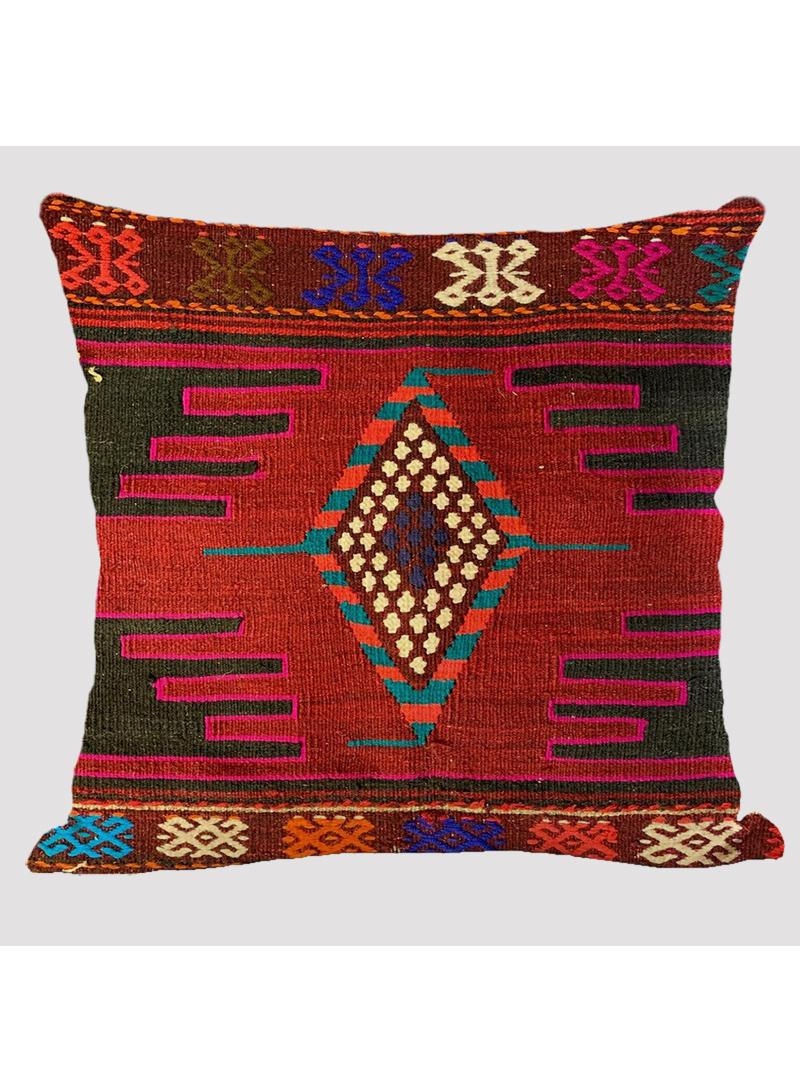 4 Pcs Bohemian Pillowcases Ethnic Linen Pillowcases Multicolor 45x45cm Without Pillow Core