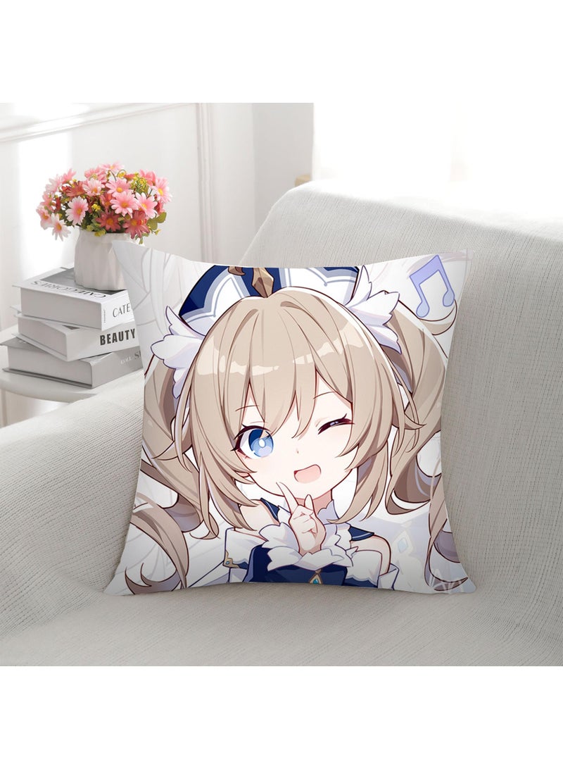 Genshin Impact printed pillow cartoon backrest sofa bedroom household 45 * 45CM