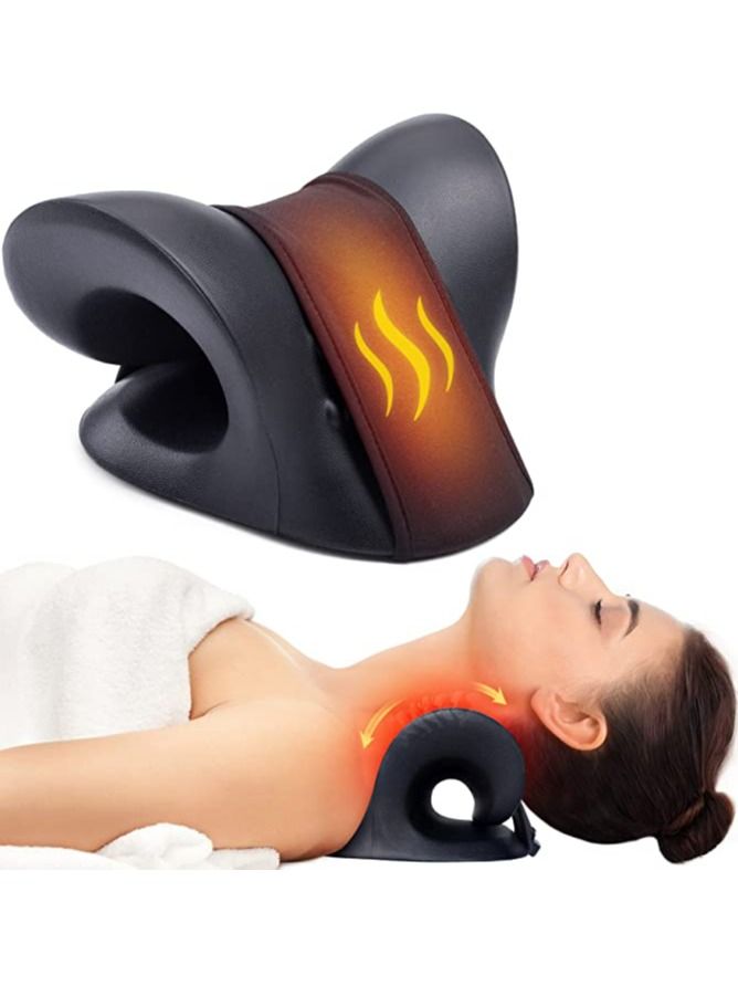 COOLBABY Neck Stretcher. Cervical Traction Device. Neck Hunchback Corrector With Graphene Heating. Relaxation. For Neck Pain Relief And Muscle Relaxation (Black)