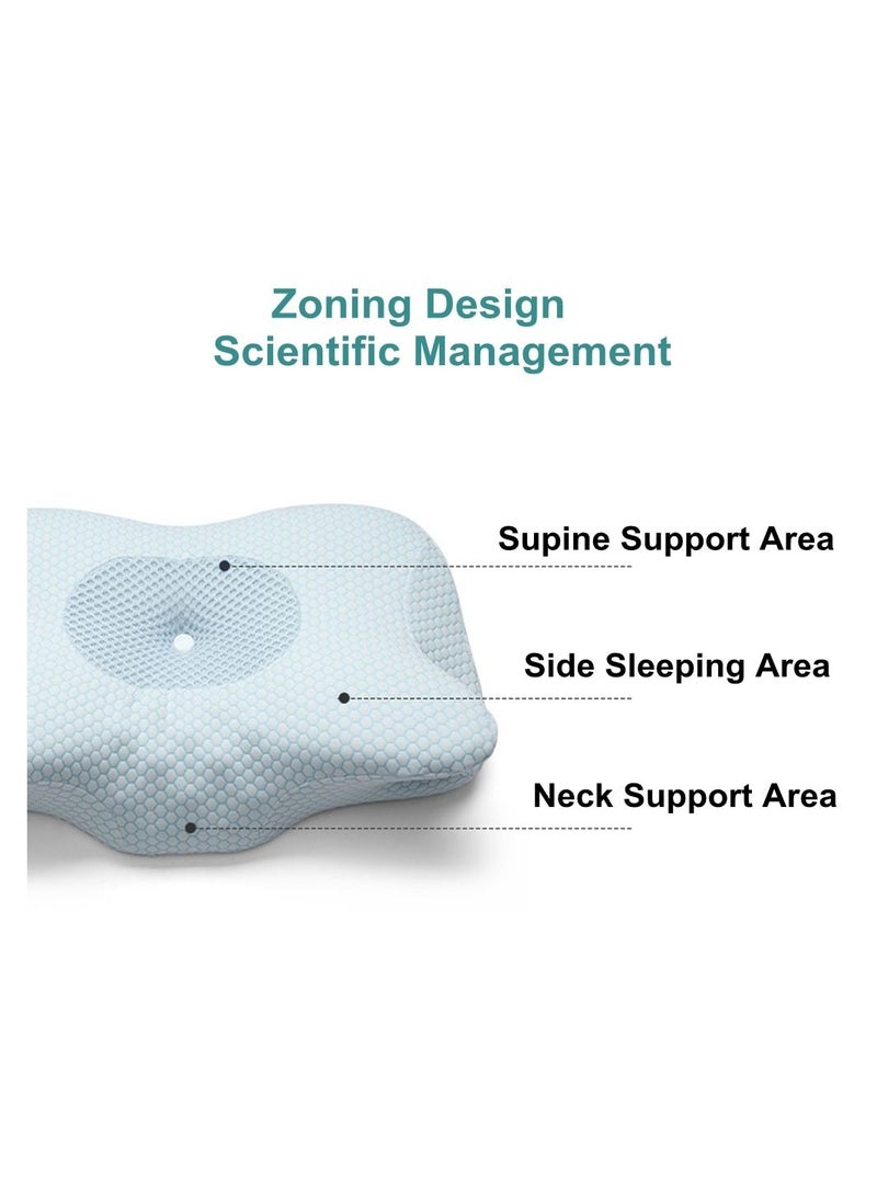 COOLBABY Cervical Pillow Cervical Memory Foam Contour Pillows for Neck and Shoulder Pain Ergonomic Orthopedic Sleeping Support Pillow