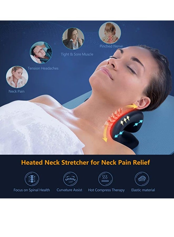 COOLBABY Neck Stretcher Cervical Traction Device  Neck Hunchback Corrector With Graphene Heating Relaxation  For Neck Pain Relief And Muscle Relaxation