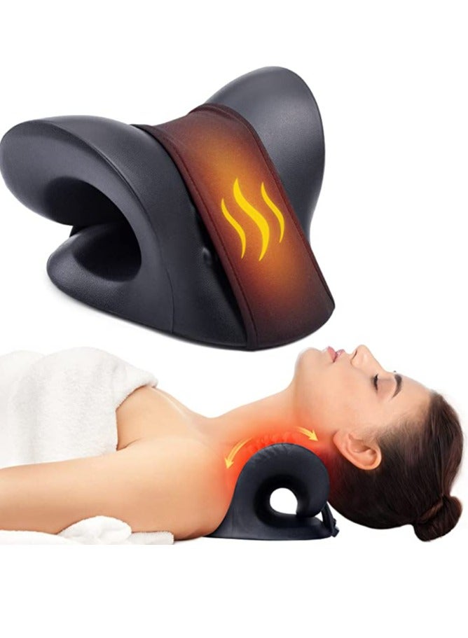 COOLBABY Neck Stretcher Cervical Traction Device  Neck Hunchback Corrector With Graphene Heating Relaxation  For Neck Pain Relief And Muscle Relaxation