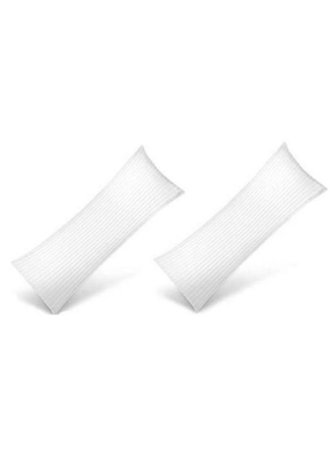 Set Of 2 Hotel Stripe Long Body Pillow