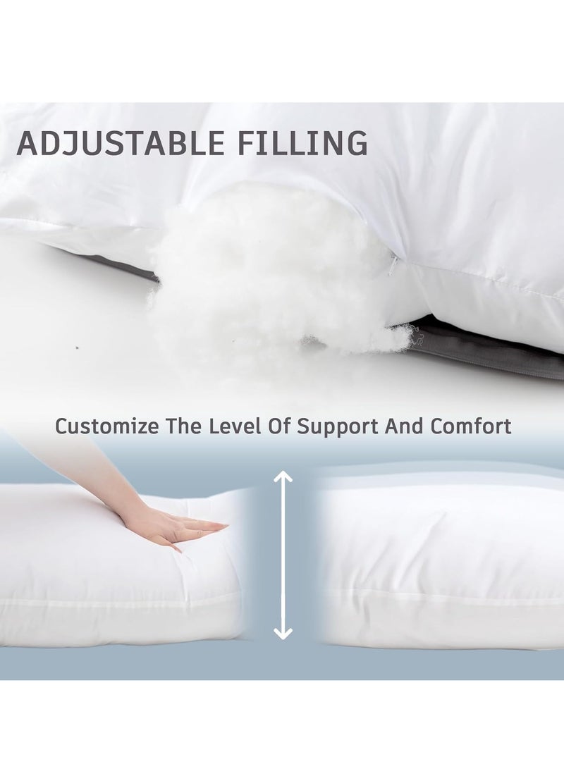 Tycom U Shaped Pregnancy Pillow Maternity Full Body Pillow for Back Legs and Belly Support Sleeping Pillow for Pregnant Women and Side Sleepers with Removable Cover Grey.