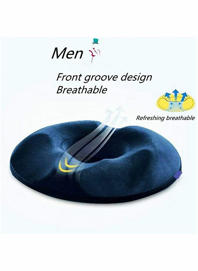 Donut Pillow, Large Donut Seat Cushion for Relief Tailbone Pain, Hemmoroid Treatment, Bed Sores, Prostate, Coccyx, Sciatica, Pregnancy, Postpartum, Ergonomic Design