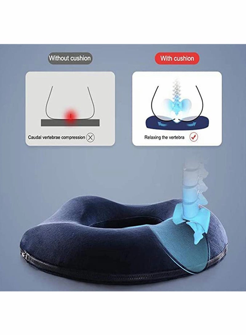 Donut Pillow, Large Donut Seat Cushion for Relief Tailbone Pain, Hemmoroid Treatment, Bed Sores, Prostate, Coccyx, Sciatica, Pregnancy, Postpartum, Ergonomic Design