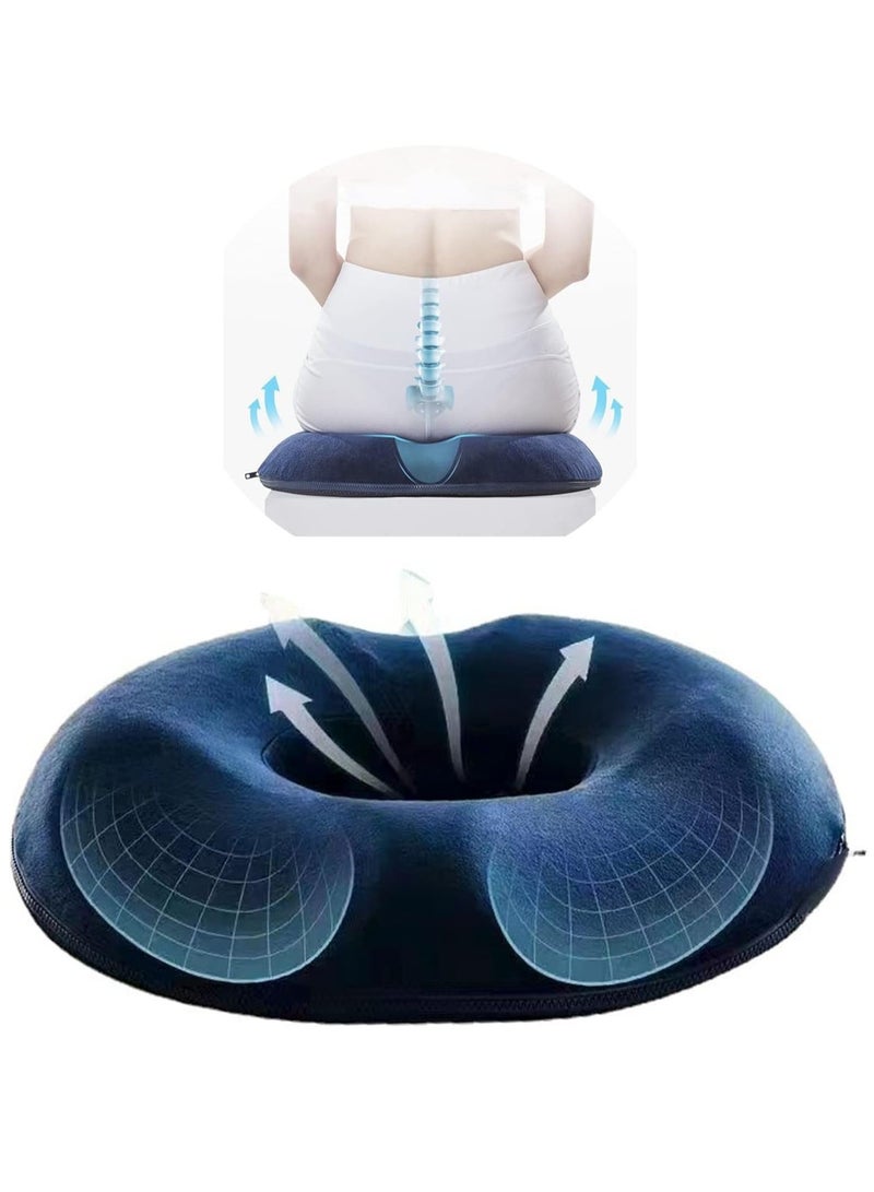 Donut Pillow, Large Donut Seat Cushion for Relief Tailbone Pain, Hemmoroid Treatment, Bed Sores, Prostate, Coccyx, Sciatica, Pregnancy, Postpartum, Ergonomic Design