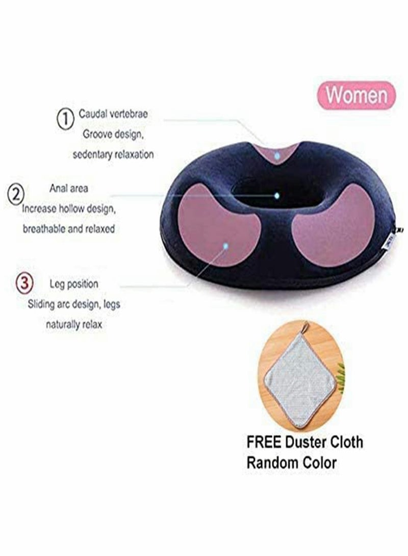 Donut Pillow, Large Donut Seat Cushion for Relief Tailbone Pain, Hemmoroid Treatment, Bed Sores, Prostate, Coccyx, Sciatica, Pregnancy, Postpartum, Ergonomic Design