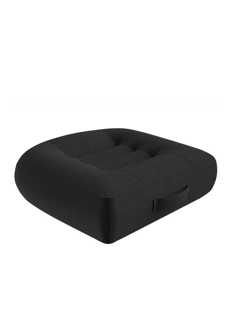 Booster Seat Cushion Posture Cushion Portable Breathable Mesh, Effectively Increase The Field of View by 12cm/ 4.7in, Ideal for Office, Home, Angle Lift Seat Cushions,Black