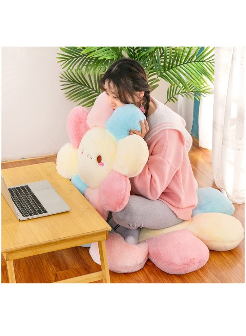 Flower  Pillow, Soft and Comfortable Flower Smiley Cushion Colorful Flower Plush for Home Bedroom Shop Restaurant Decor