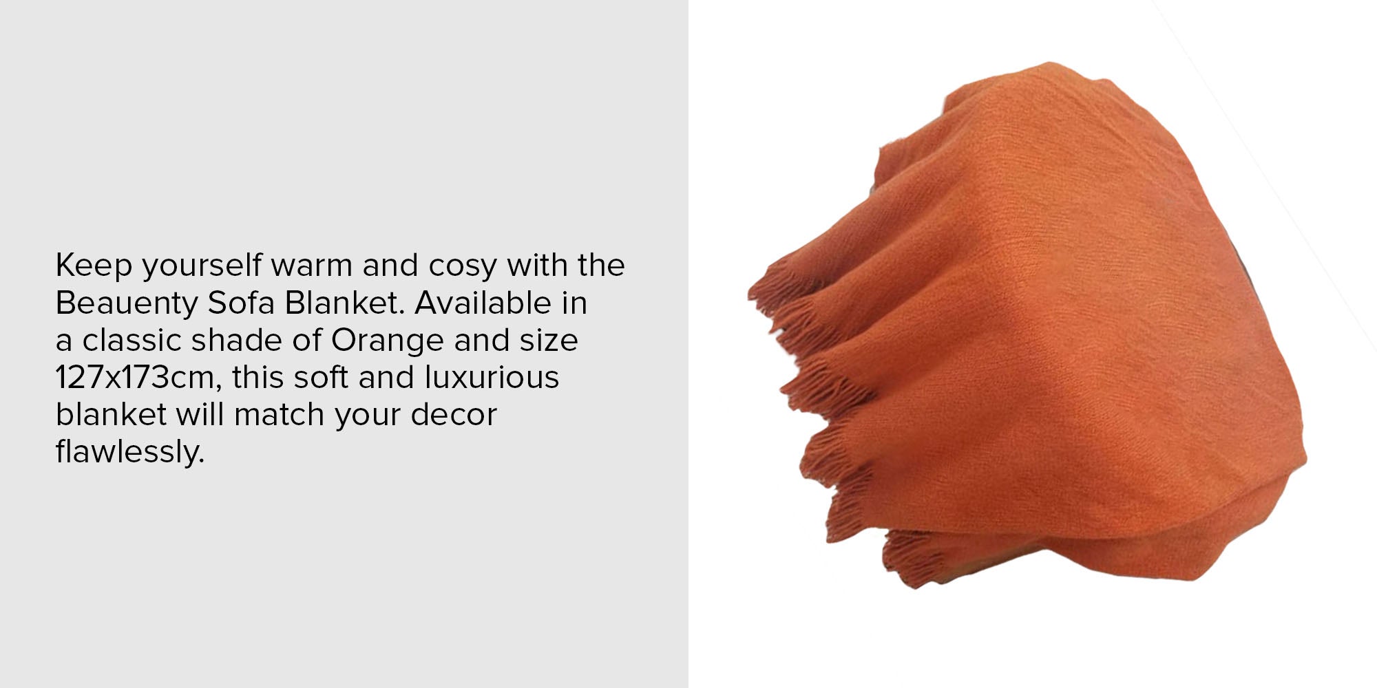 Sofa Blanket Combination Orange 127x173cm