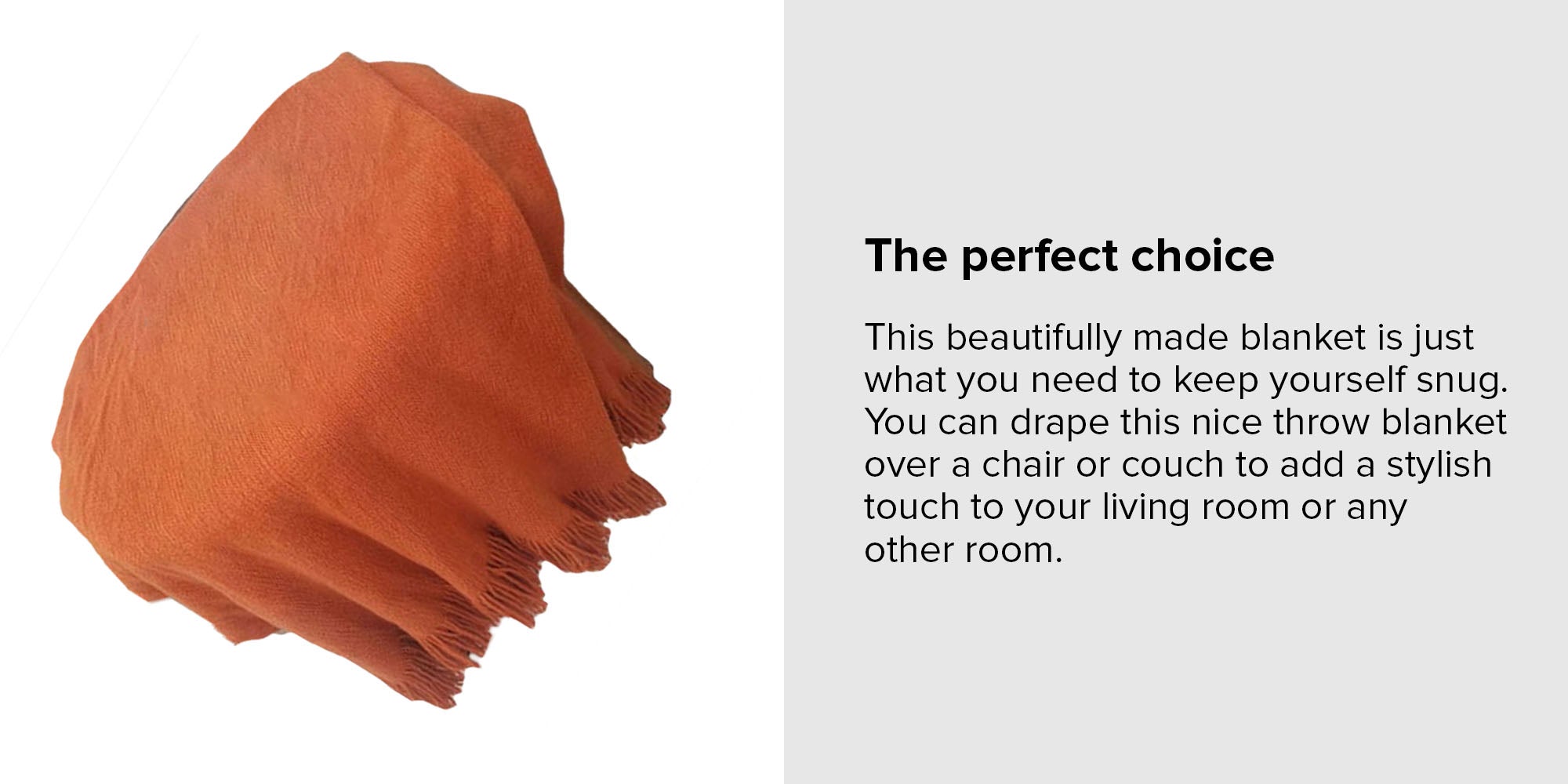 Sofa Blanket Combination Orange 127x173cm