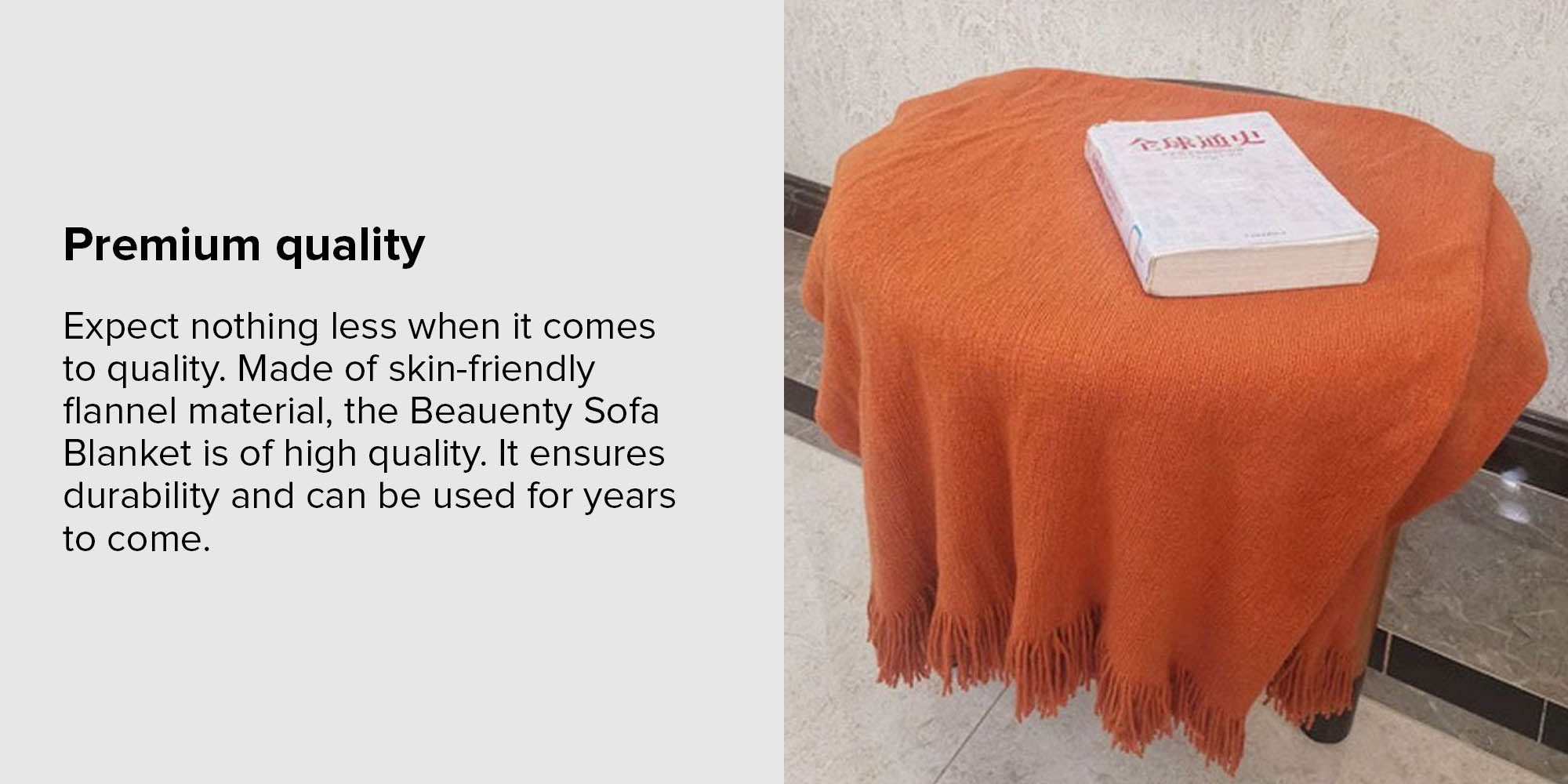 Sofa Blanket Combination Orange 127x173cm
