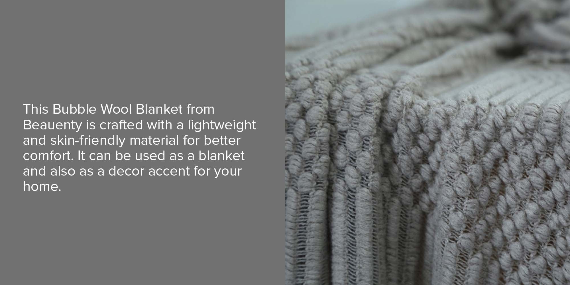 Bubble Blanket Wool Grey 130x150cm