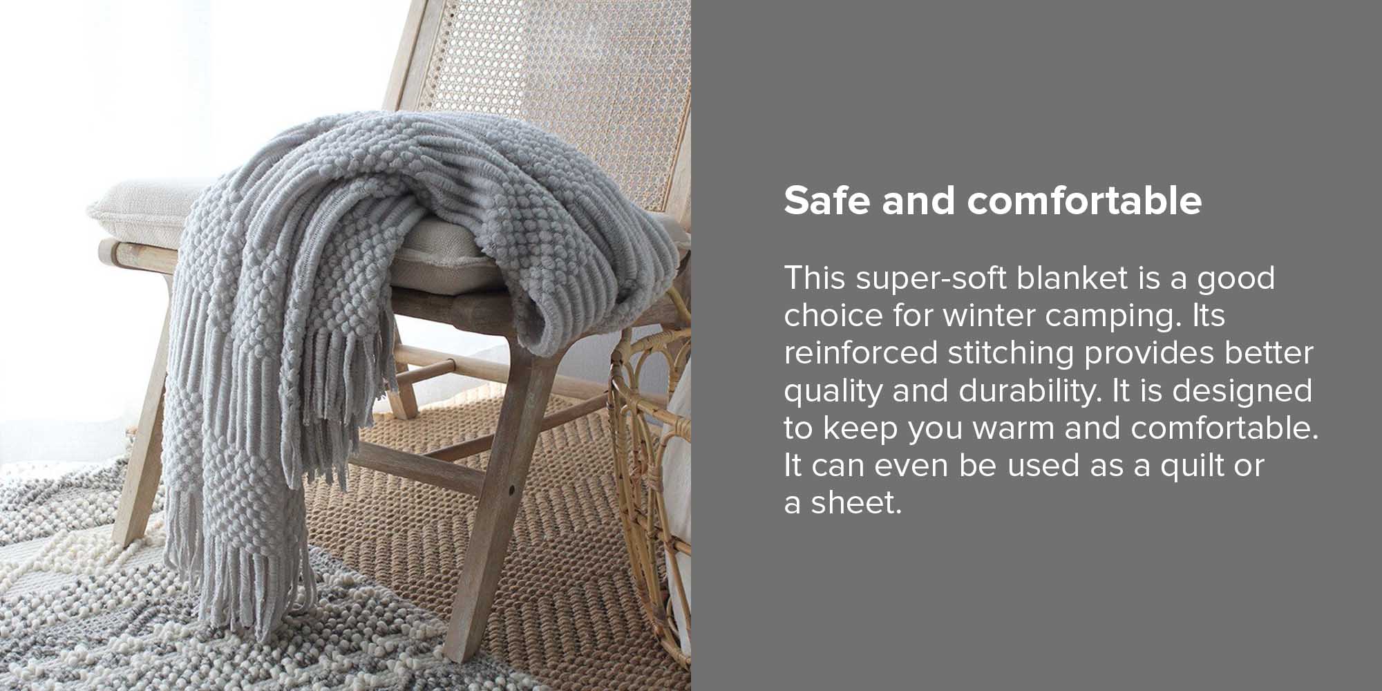 Bubble Blanket Wool Grey 130x150cm