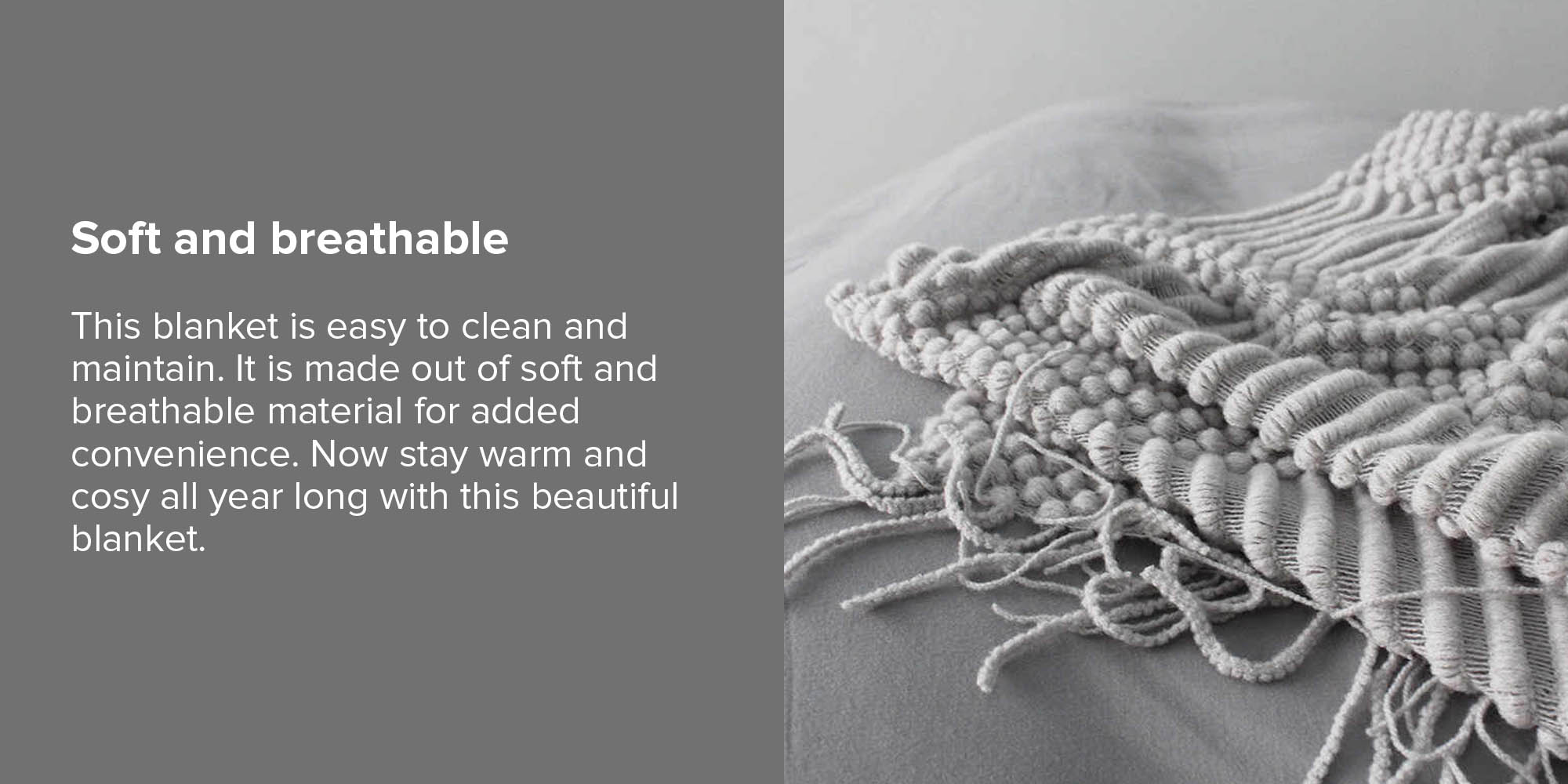 Bubble Blanket Wool Grey 130x150cm