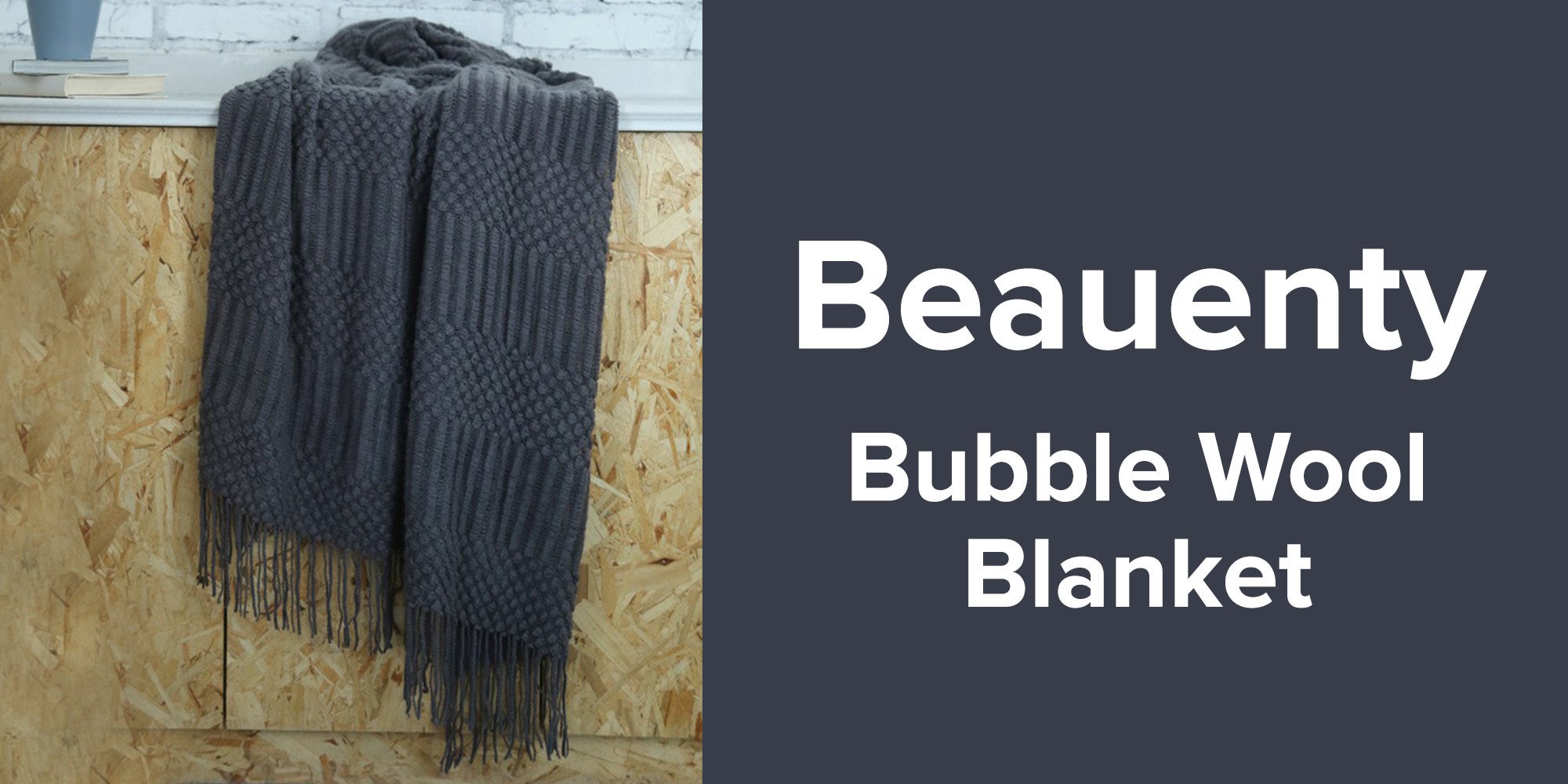 Bubble Blanket Wool Grey 130x150cm