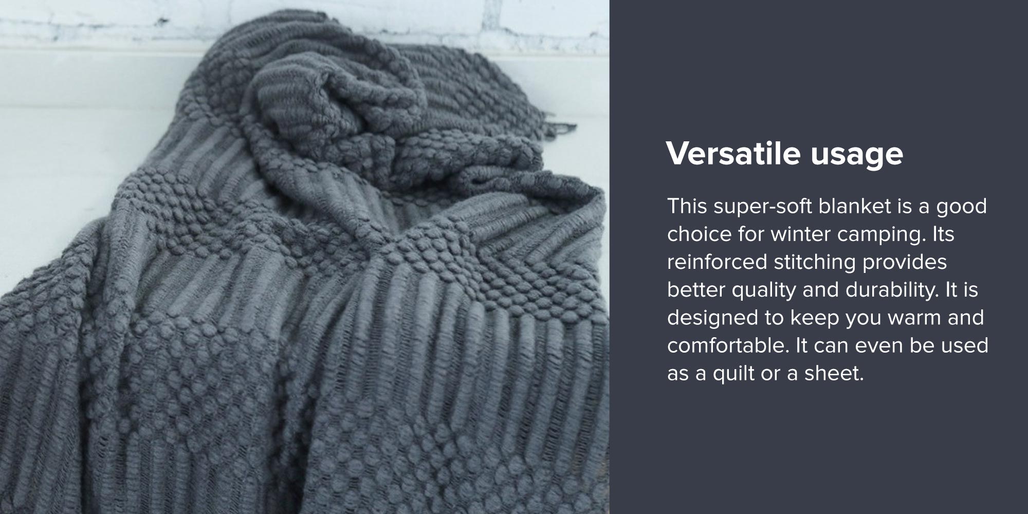 Bubble Blanket Wool Grey 130x150cm