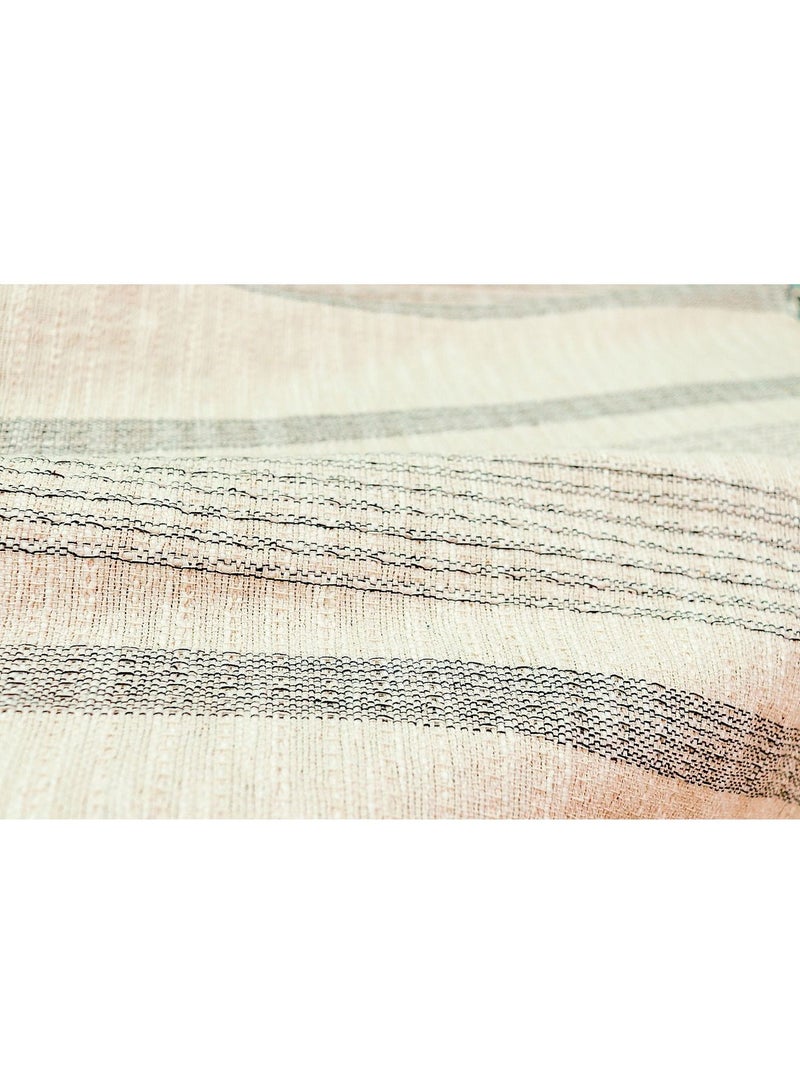 Cream Color Handwoven Handloom Organic Cotton Sofa Throw Blanket