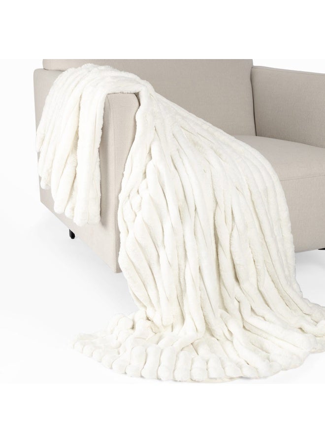 Afton Throw, White - 127X152 Cm