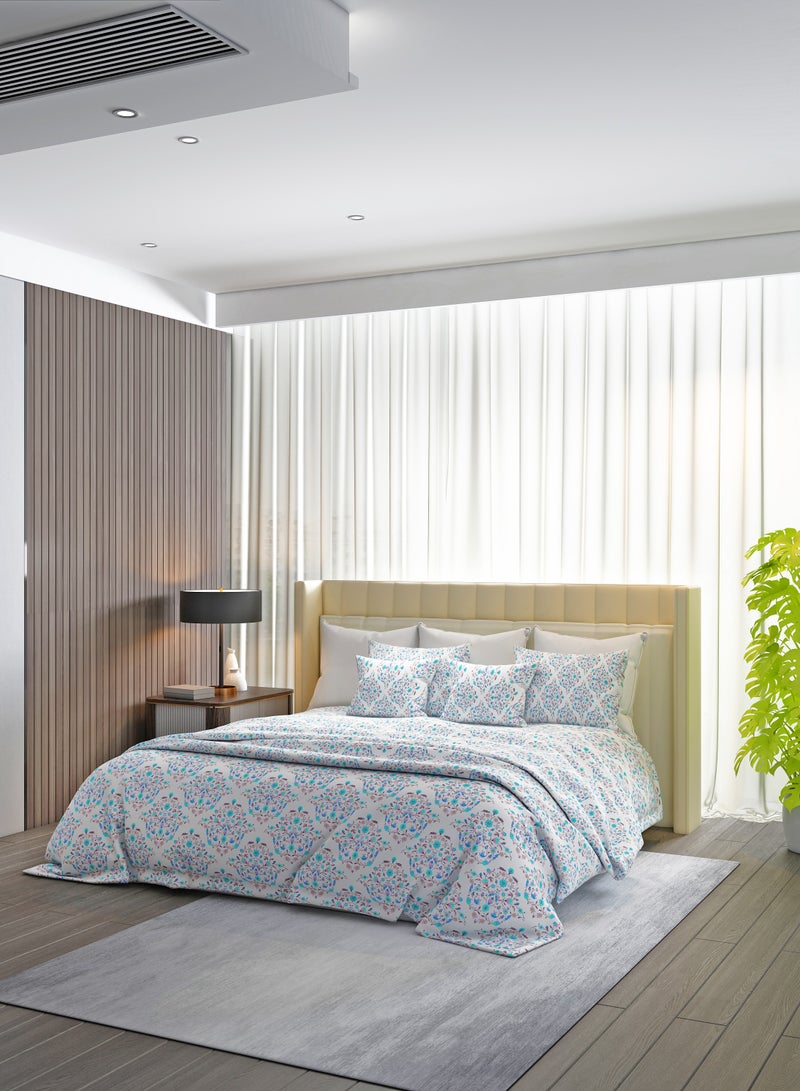 Raymond Home King Flat Sheet Super Soft 120 TC Pure Cotton (274x274 cm, 46x69 cm) Flat sheet & 2 PillowCases