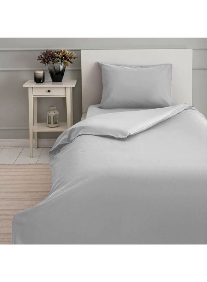 Orchard Exclusive (Grey) Queen Size Flat Sheet and Pillow covers (Set of 3 Pcs) Cotton percale Weave, Soft and Luxurious, High Quality Bed linen -180 TC