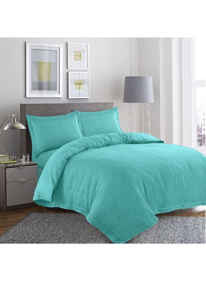 Orchard Exclusive (Sea Green) King Size Flat Sheet and Pillow covers (Set of 3 Pcs) Cotton percale Weave, Soft and Luxurious, High Quality Bed linen -180 TC