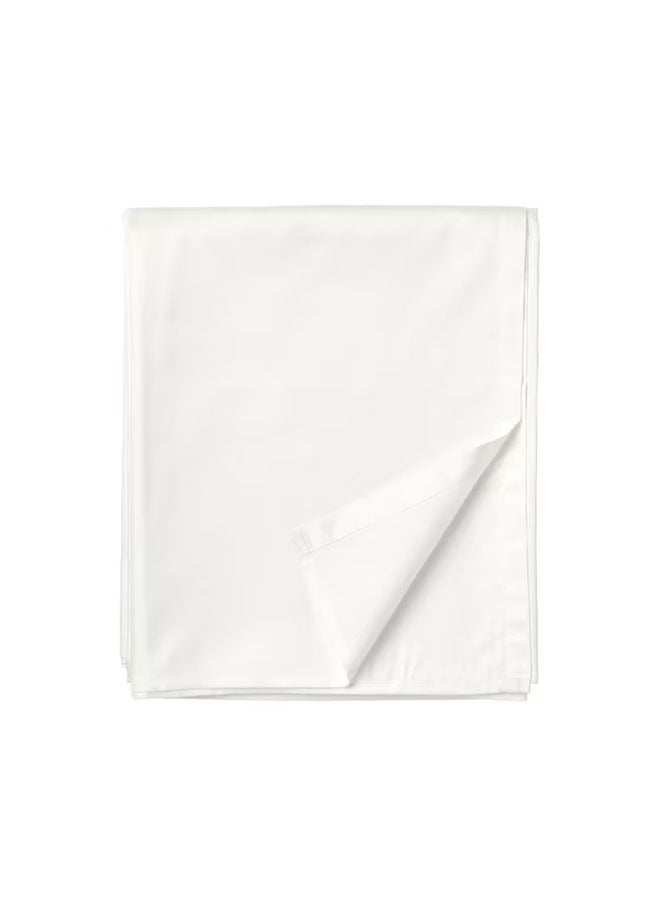 Orchard Exclusive (White) King Size Flat Sheet and Pillow covers (Set of 3 Pcs) Cotton percale Weave, Soft and Luxurious, High Quality Bed linen -180 TC