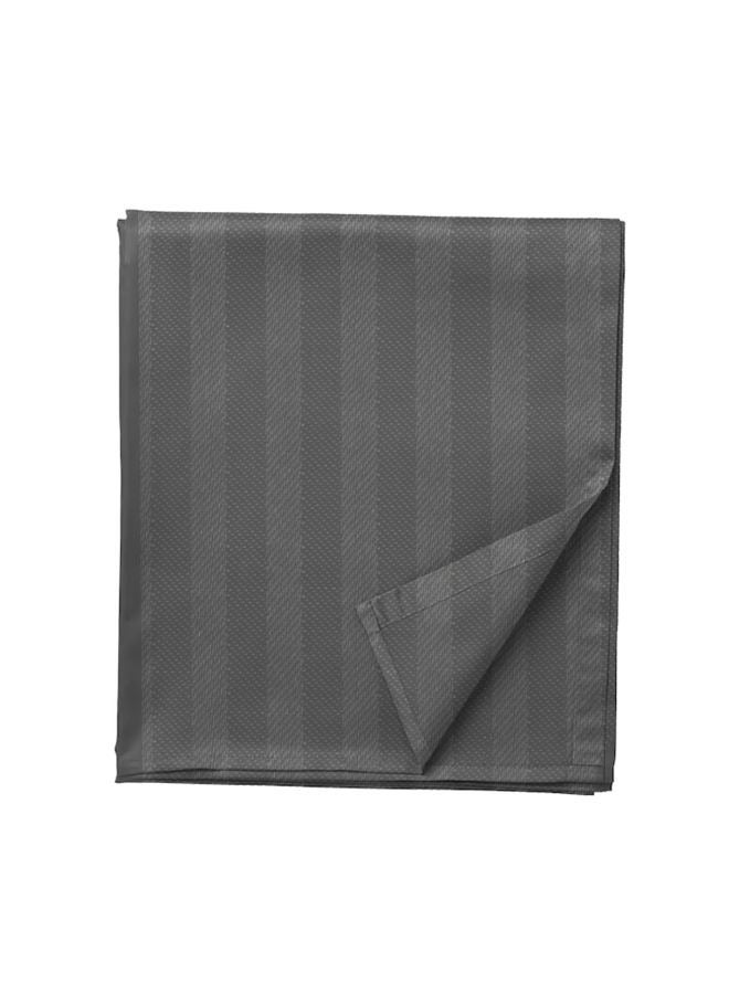 Tulip (Charcoal) Single Size Flat Sheet and Pillow Covers with 1 cm Satin Stripe (Set of 2 Pcs) 100% Cotton, Soft and Luxurious Hotel Quality Bed linen-300 TC