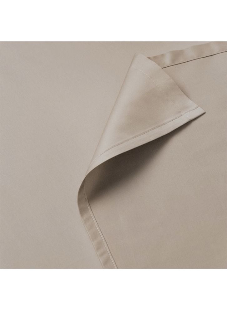 Tulip (Sand) King Size Flat Sheet (260 x 280 Cm-Set of 1 Pc) 100% Cotton, Soft and Luxurious Hotel Quality Bed linen-300 TC