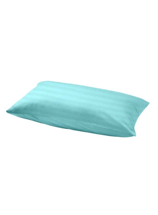 Tulip (Sea Green) Single Size Flat Sheet and Pillow Covers with 1 cm Satin Stripe (Set of 2 Pcs) 100% Cotton, Soft and Luxurious Hotel Quality Bed linen-300 TC