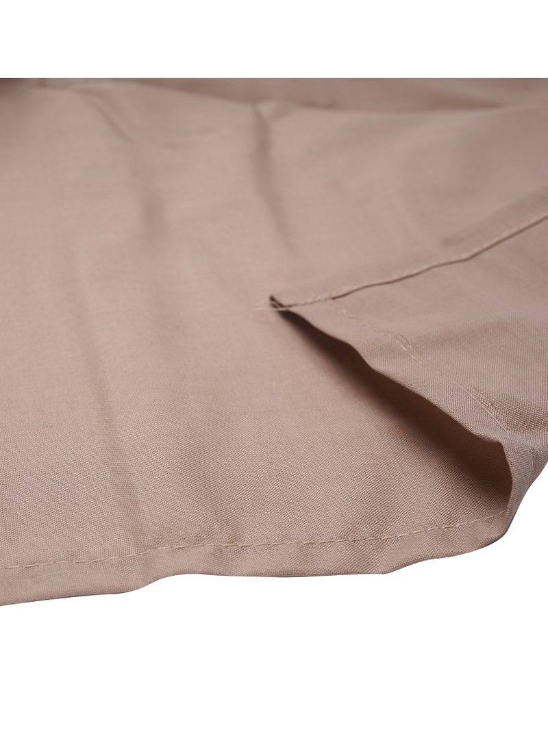 Hometex Design King Size Dyed Flat Sheet Set Taupe - 1 Flat Sheet (240x260 cm) +2 Pillow Covers (50x75cm)