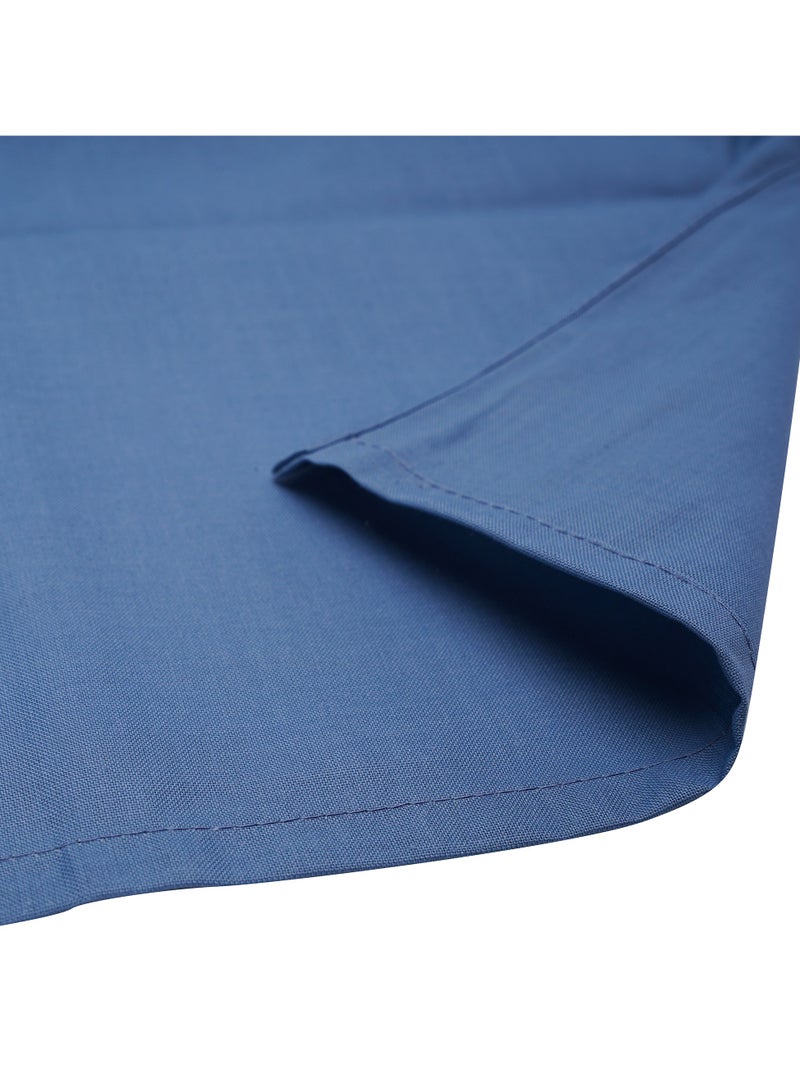 2 Piece Hometex Design Single Size Dyed Flat Sheet Set Blue - 1 Flat Sheet (150x260 cm) + 1 Pillow Cover (50x75 cm)