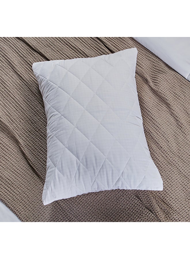 Anti Stress Pillow Protector Cotton White 50x75cm