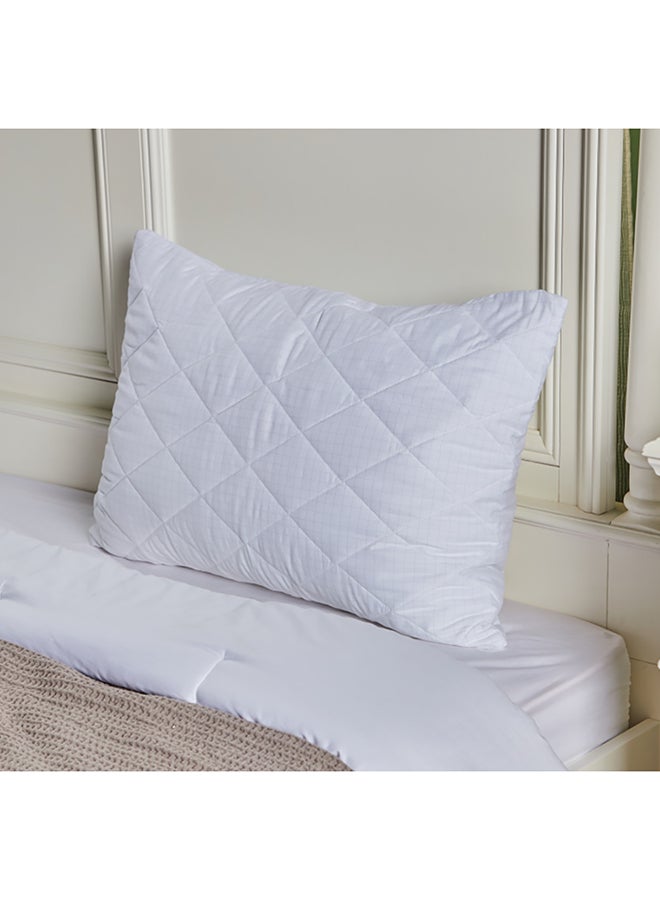 Anti Stress Pillow Protector Cotton White 50x75cm