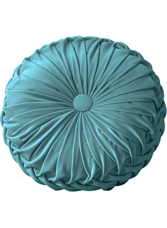 Pleated Round Shape Throw Pillow Combination Light Blue 35cm