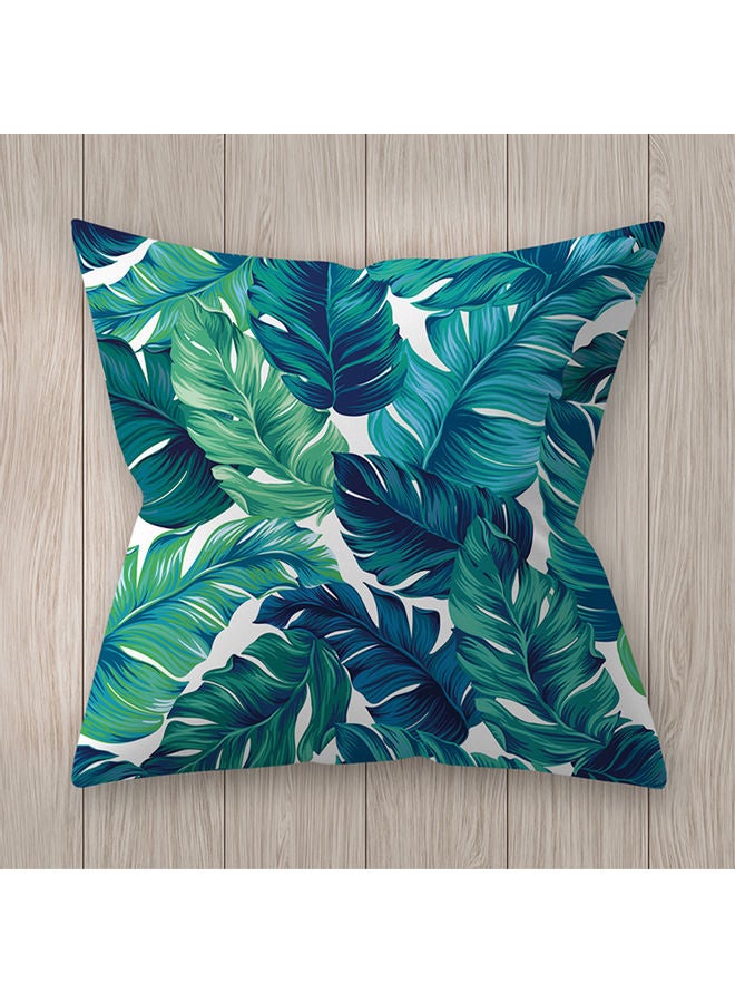 Leaf Printed Pillow Case Combination Green 14 x 11 x 2cm