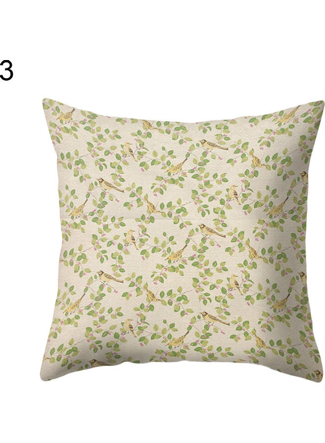 Flower Pattern Throw Pillow Case Cover Polyester Multicolour